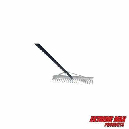 EXTREME MAX Extreme Max 3005.4233 24" Commercial-Grade Screening Rake for Beach and Lawn Care with 66" Handle 3005.4233